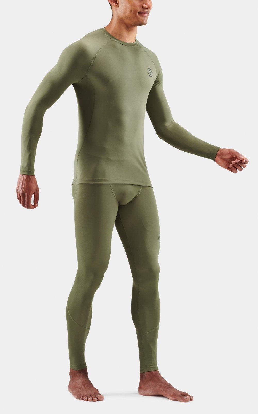 Skins - 2 - Series Long Sleeve Top Herren - khaki - SK - SW00200050573S - Sportbrands24