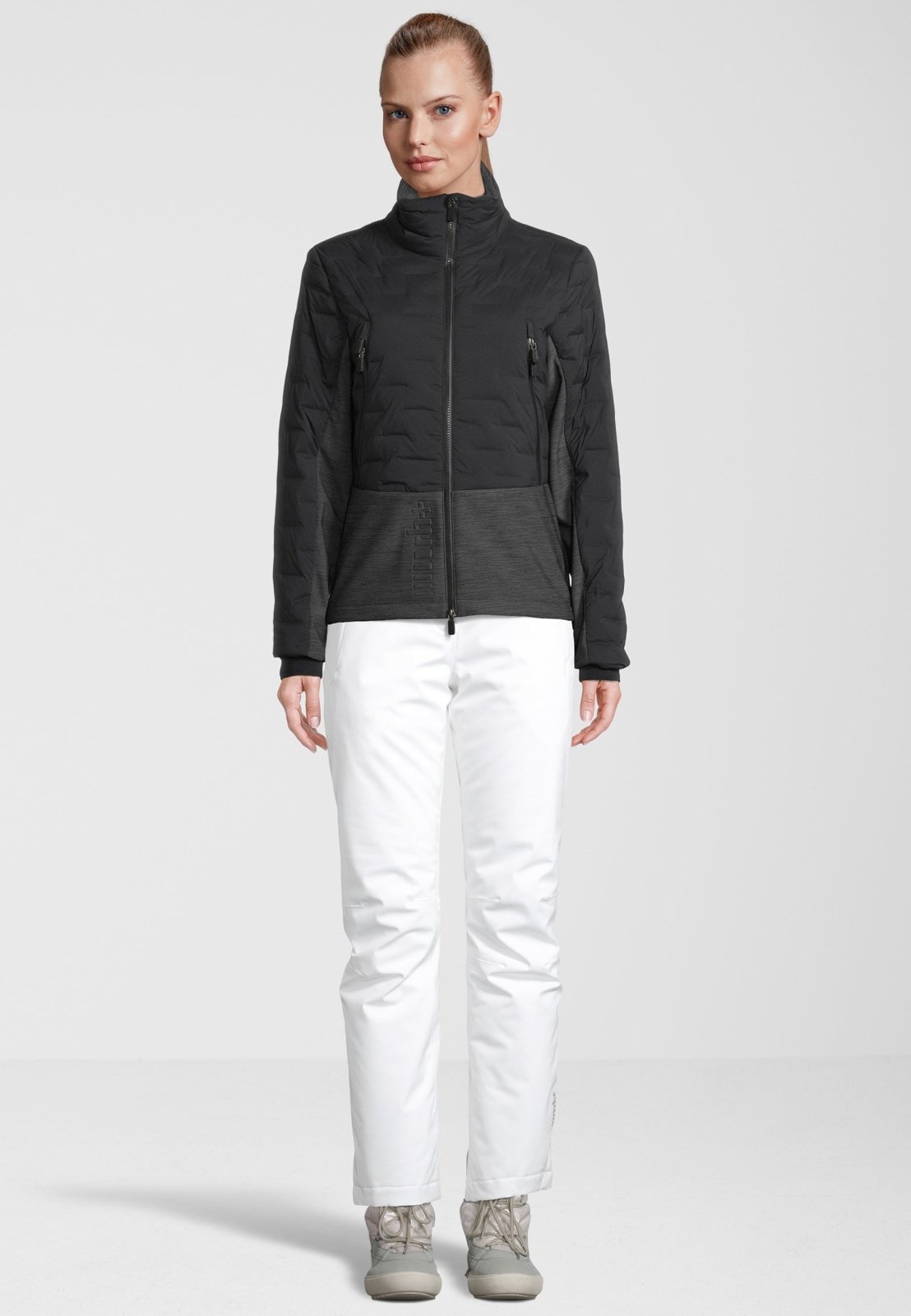 RH+ - 5 Elements Hybrid Bomber Isolationsjacke Damen - black/dark grey melange - RH - IZD2988 - 99A - XS - Sportbrands24