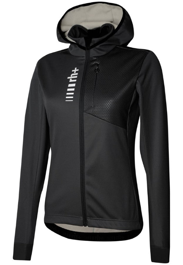 RH+ - Hooded Soft Shell W Jacket Radjacke Damen - black - RHB - ICD0903 - 900 - XS - Sportbrands24