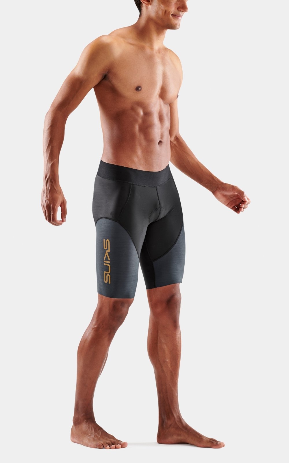 Skins - EliteHalf Tights Triathlonhose Herren - black/carbon - SK - TR00430610032S - Sportbrands24