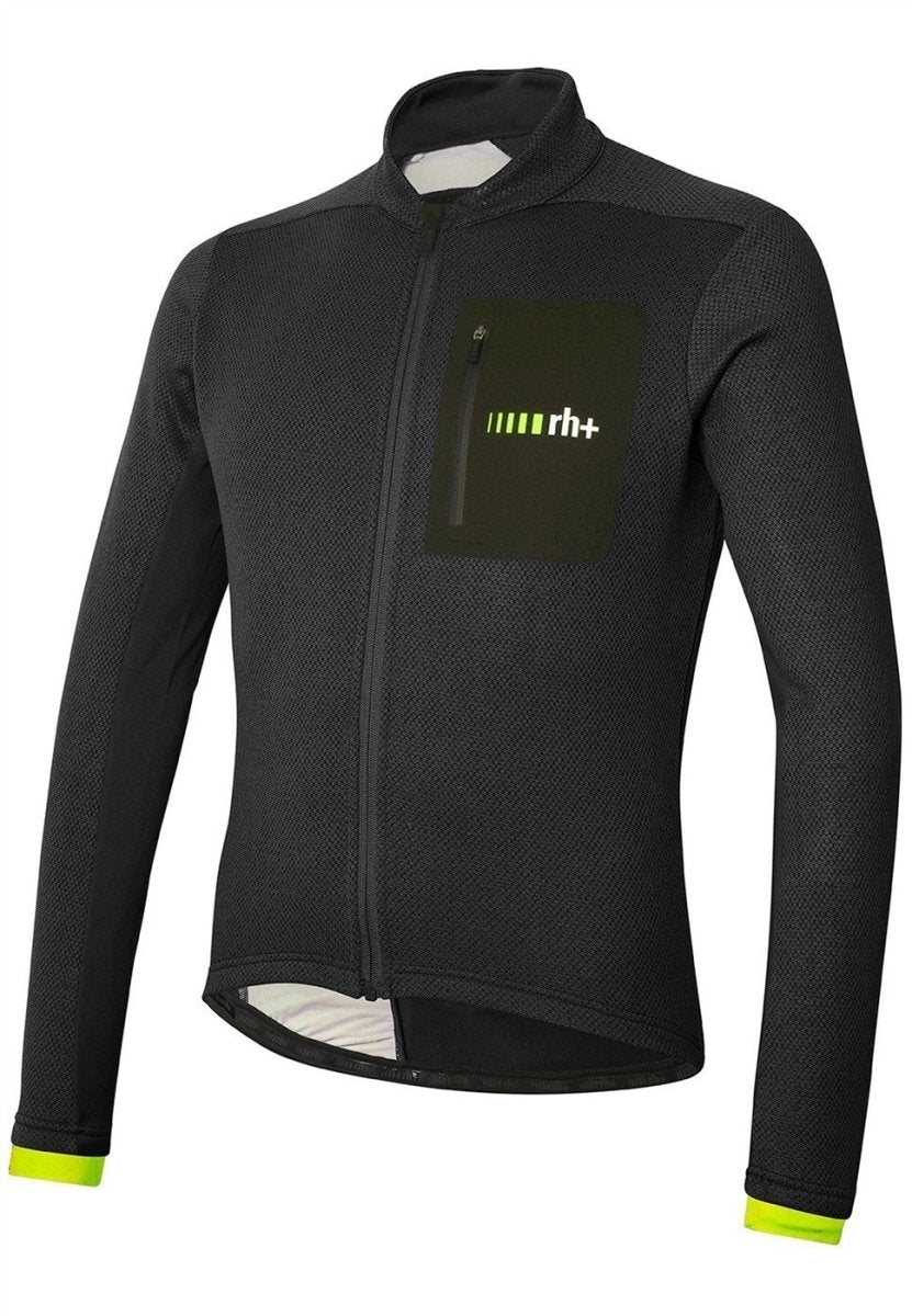 RH+ - All Road Sweater Radtrikot Herren - black/acid lime - RHB - ICU0892 - 962 - XL - Sportbrands24