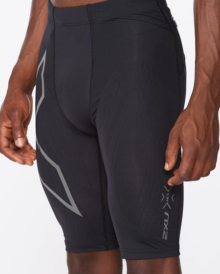 2XU - Light Speed Compression Laufshorts Herren - black/ black reflective - 2X - MA5331B - BLK/BRF - S - Sportbrands24