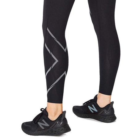 2XU - Light Speed Mid - Rise Comp Lauftights Damen - black/ black reflective - 2X - WA6523B - BLK/BRF - XS - Sportbrands24