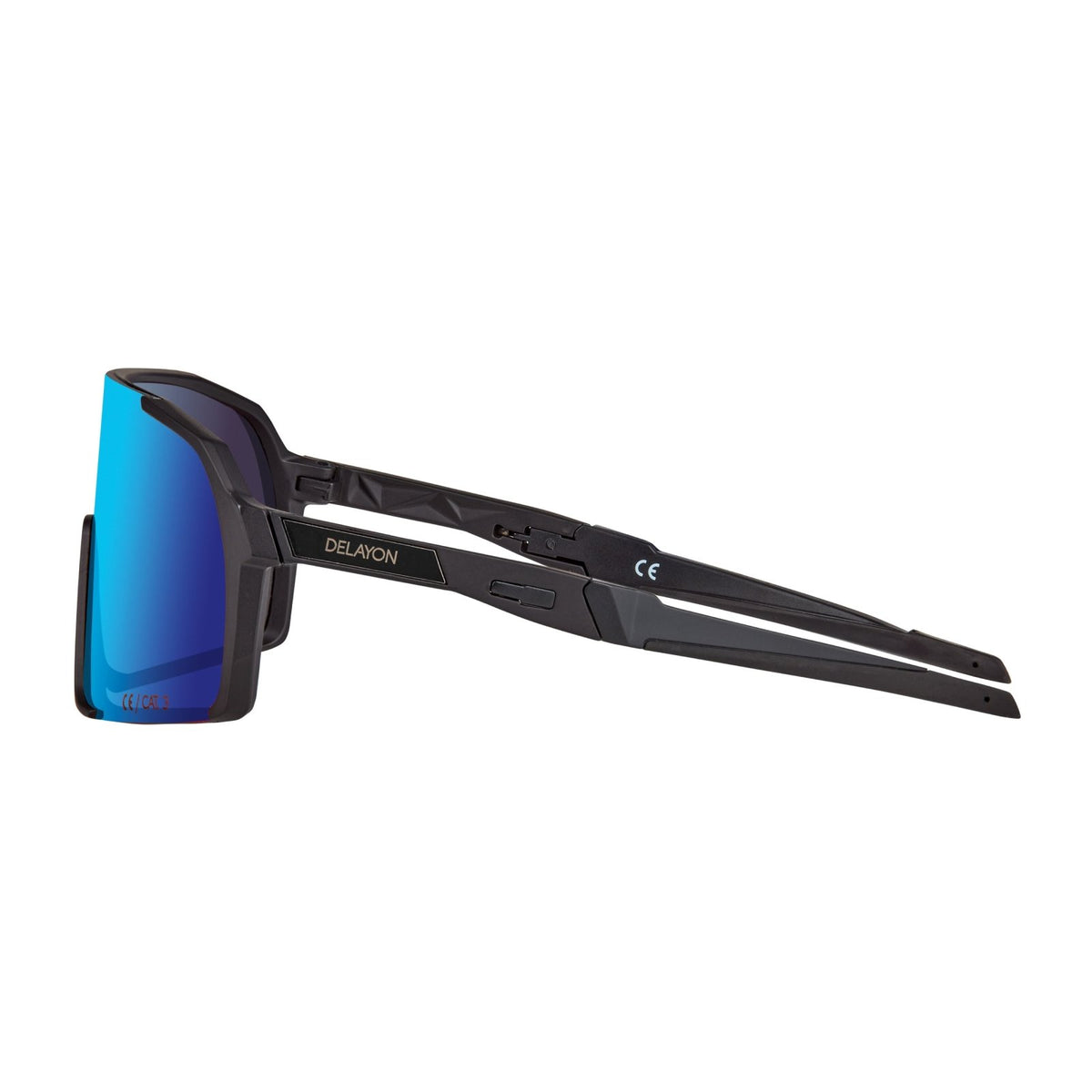 Delayon Eyewear - Line Tracer Sportbrille - Matte Black/Saphire VLT 17 - DL - C3 - 21 - 21123 - Sportbrands24