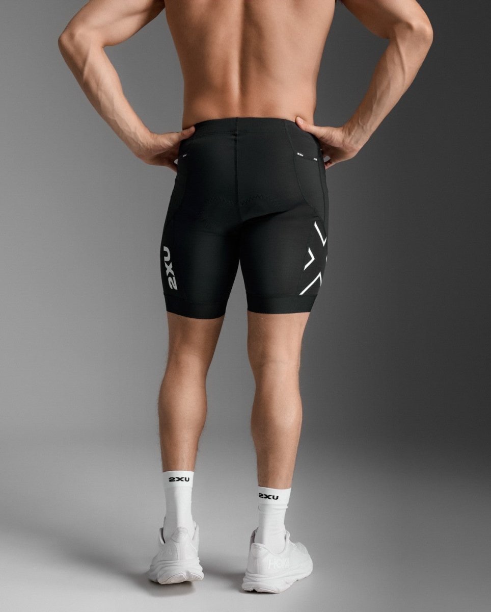 2XU - Core 8 Inch Tri Short Triathlonshort Herren - black/white - 2X - MT7400B - BLK/WHT - S - Sportbrands24