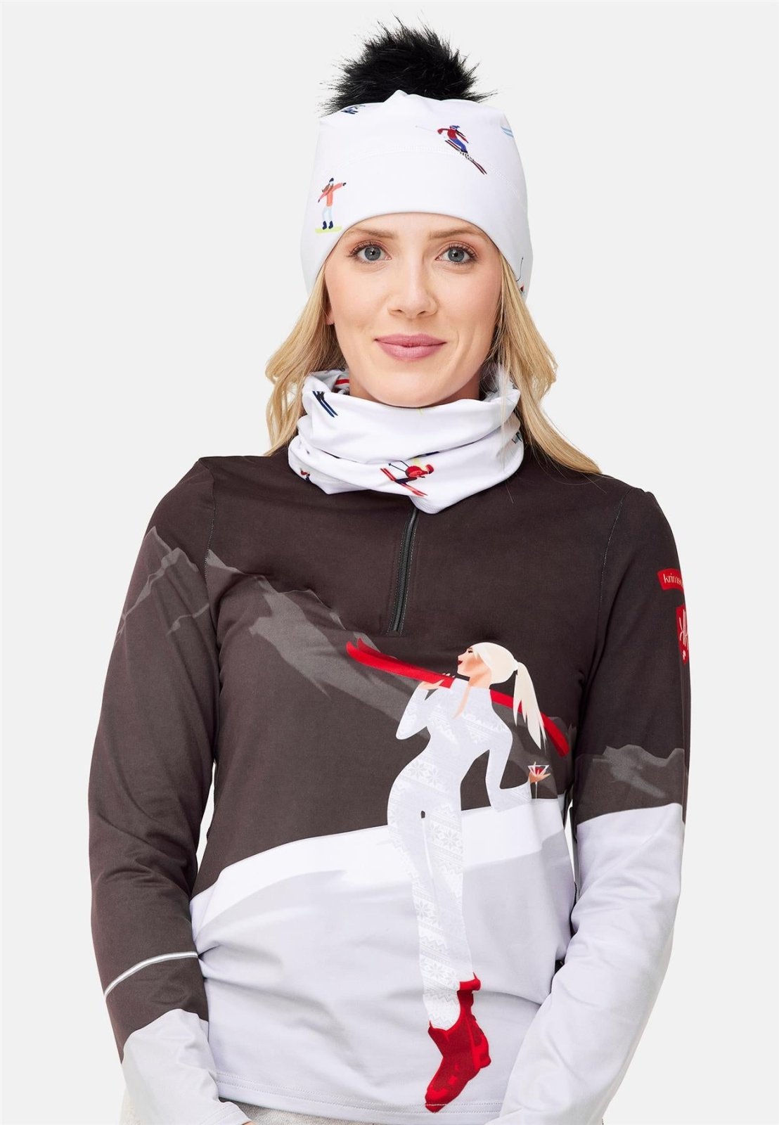 Krimson Klover - Multi Skiers Beanie Damen - multi skiers white - KK - F24925 - 986 - OS - Sportbrands24