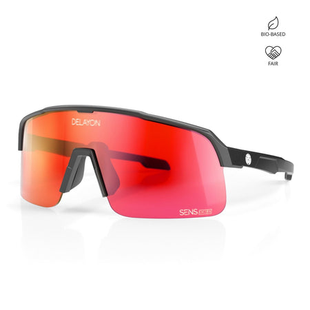Delayon Eyewear - Pulse Sportbrille - Matte Black - Red VLT 18 - DL - C3 - 24 - 31140 - Sportbrands24