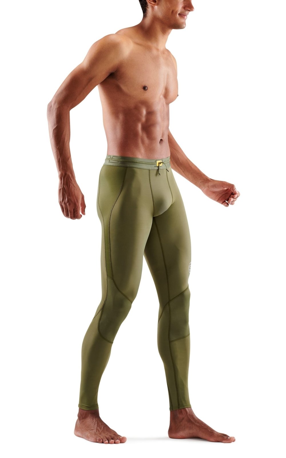 Skins - S3 Long Tights Kompressionshose Herren - khaki - SK - ST00300010573S - Sportbrands24