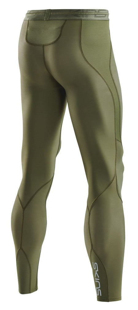 Skins - S3 Long Tights Kompressionshose Herren - khaki - SK - ST00300010573S - Sportbrands24