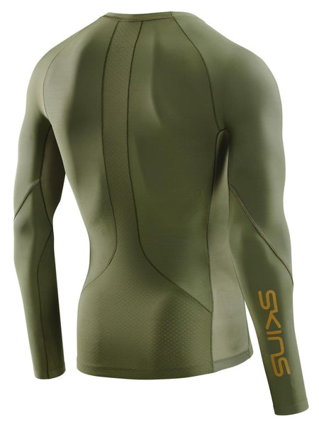 Skins - S5 Longsleeve Kompressionsshirt Herren - khaki - SK - SF00500050573S - Sportbrands24