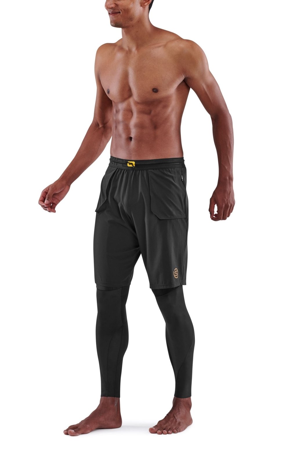Skins - S5 Superpose Laufshorts Herren - black - SK - SF00500399001XL - Sportbrands24