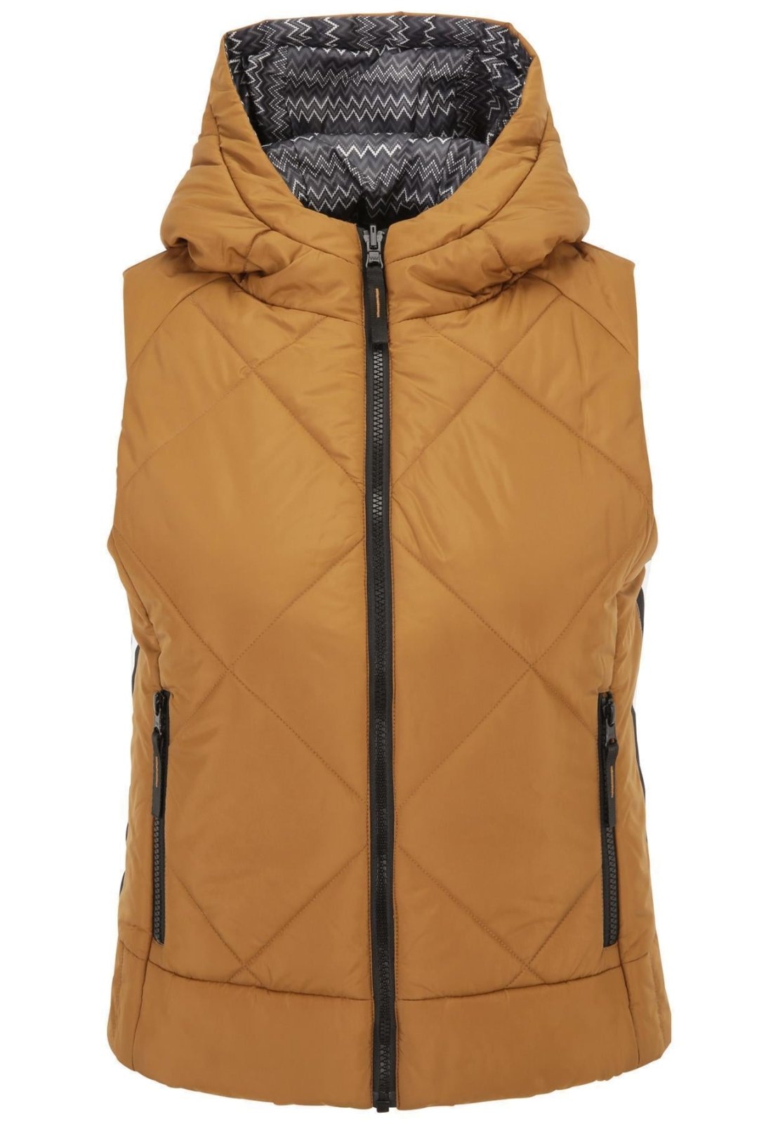 Krimson Klover - Vesta Hooded Reversible Vest Steppweste Damen - hazel/black - KK - F23140 - 219 - XS - Sportbrands24