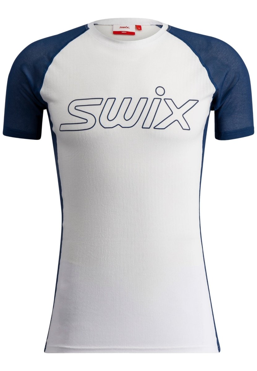 Swix - Swix RaceX Light Short Sleeve M T-Shirt Herren - bright white/lake blue - SX-10003-24-00037-S - Sportbrands24