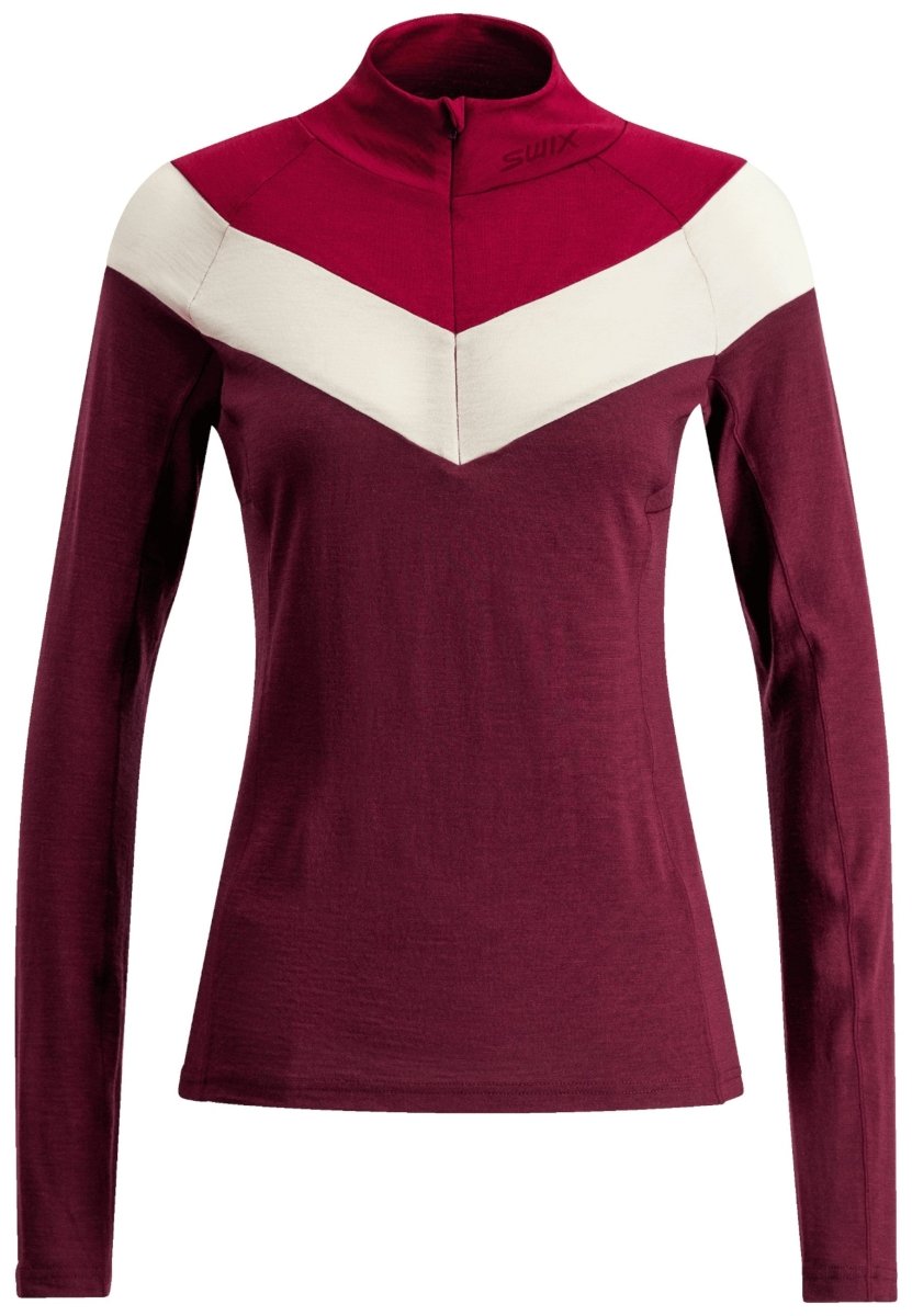 Swix - Polaris Baselayer Halfzip W Midlayer Damen - cherry - SX-10445-26-94066-XS - Sportbrands24