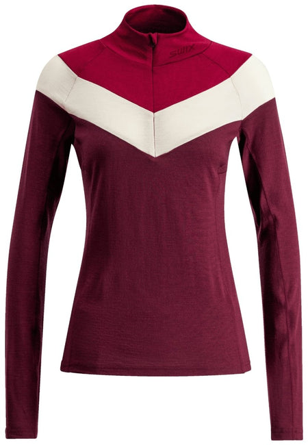 Swix - Polaris Baselayer Halfzip W Midlayer Damen - cherry - SX-10445-26-94066-XS - Sportbrands24