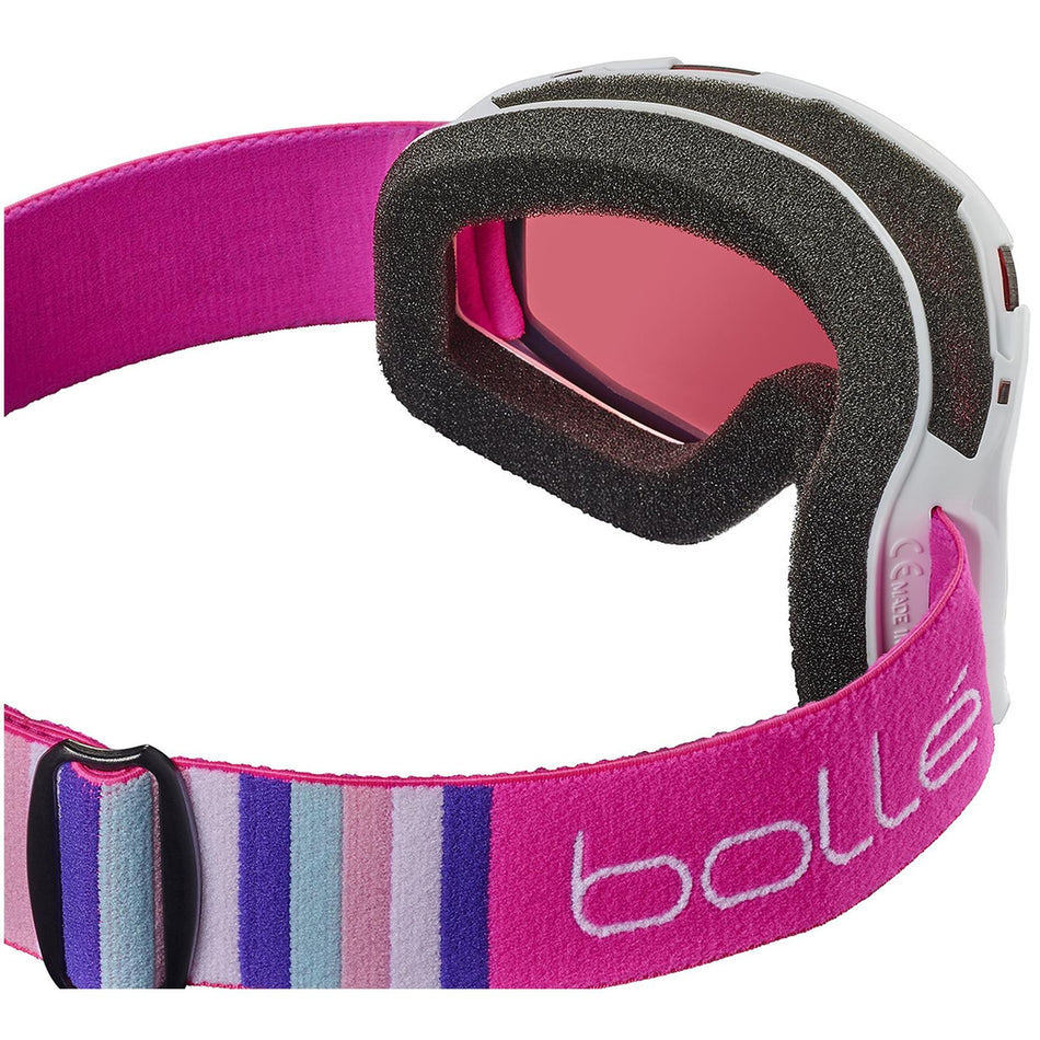 Rocket Skibrille Kleinkinder - white & pink matte - vermillon cat 2