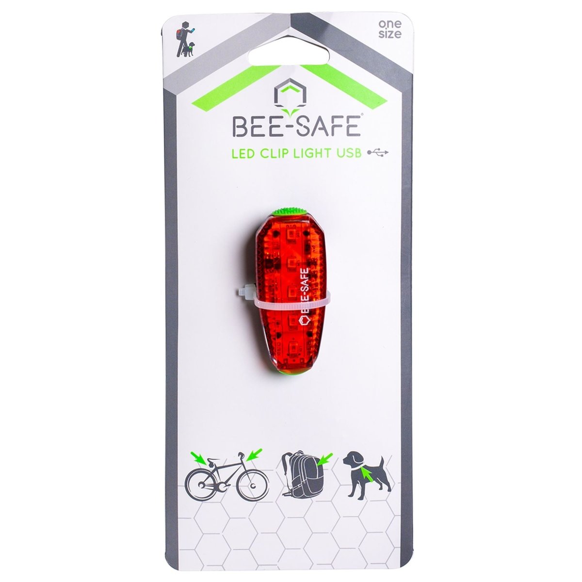 Bee - Safe - Led Clip Light Sicherheitslicht - white - BS - 19400 - 000 - OS - Sportbrands24