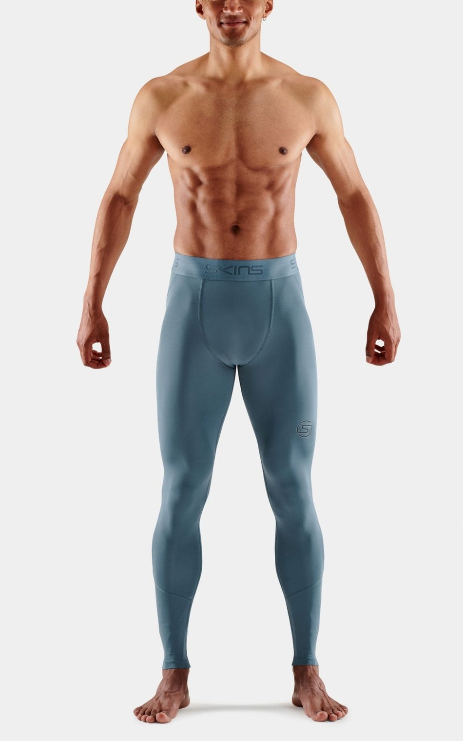 Skins - 2 - Series Long Tight Tights long Herren - blue grey - SK - SW00200010575S - Sportbrands24