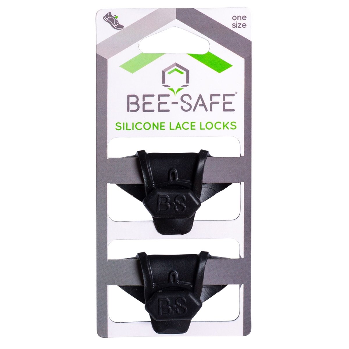 Bee - Safe - Silicone Lace Locks Schnürsenkelstopper - black - BS-21930-800-OS - Sportbrands24