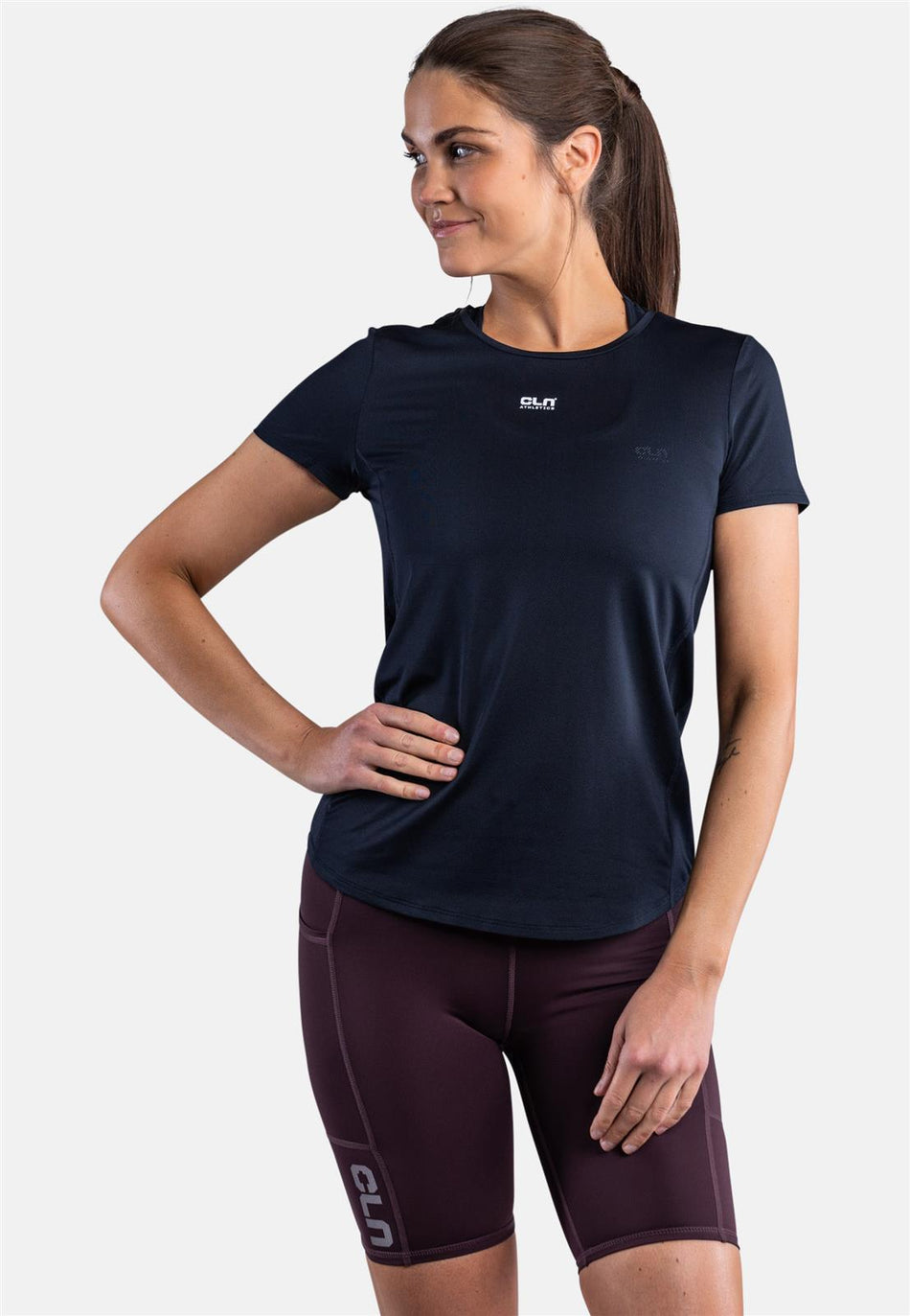 Feather T-Shirt Damen - midnight blue