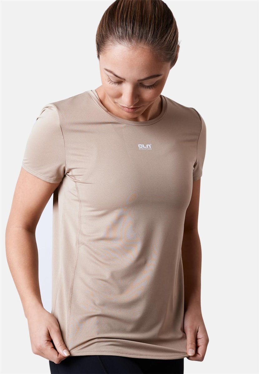 CLN Athletics - Feather T-Shirt Damen - beige - CLN-3130-49-XS - Sportbrands24