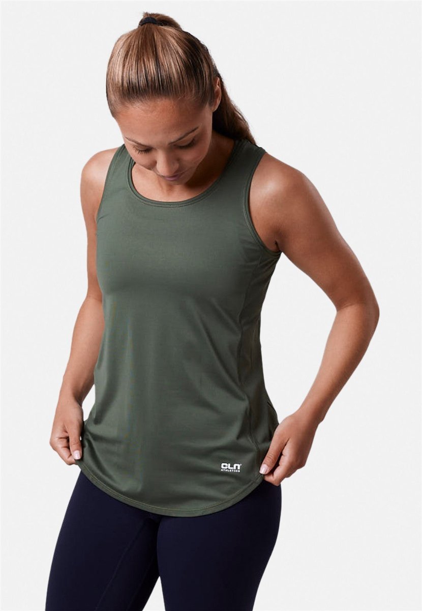 CLN Athletics - Leya Tanktop Damen - moss green - CLN-3156-62-M - Sportbrands24