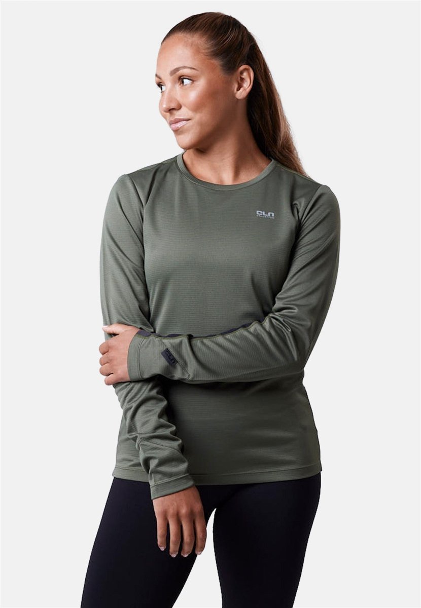 CLN Athletics - Gwen T-Shirt Damen - moss green - CLN-3158-62-S - Sportbrands24