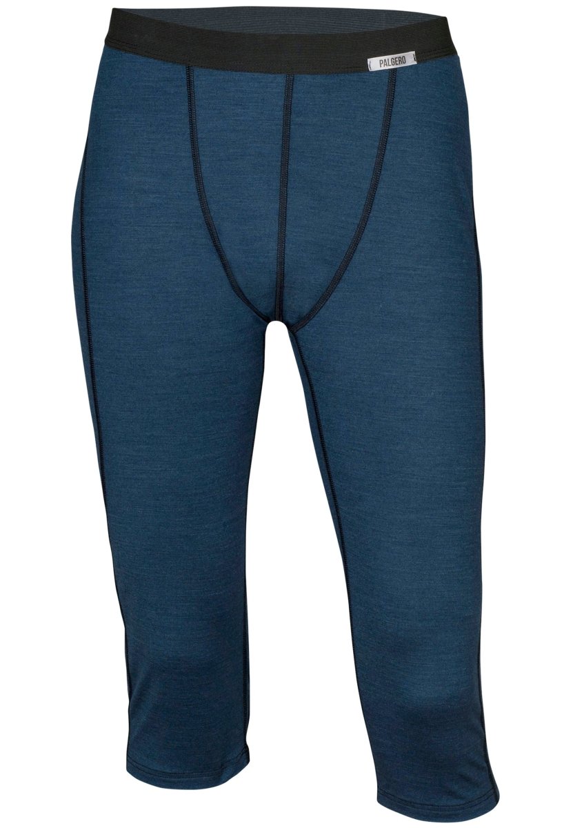 Palgero - Jon Merino Untershose 3/4 Herren - blau meliert - PA - UHMK6011 - Sportbrands24