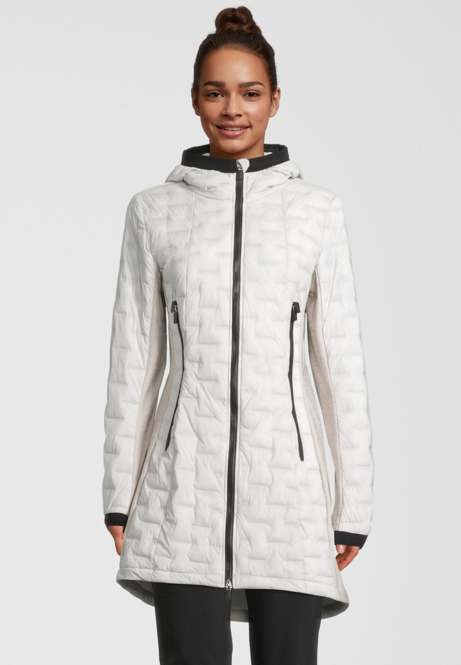 RH+ - 5 Elements Hybrid 3/4 Hoody Isolationsjacke Damen - inuit white/light grey melange - RH - IZD2989 - 011 - XS - Sportbrands24