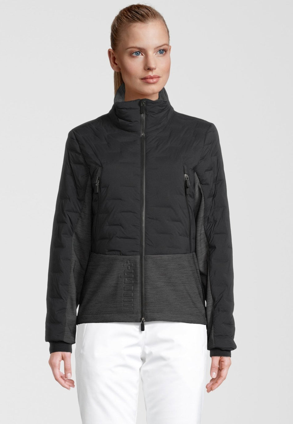 RH+ - 5 Elements Hybrid Bomber Isolationsjacke Damen - black/dark grey melange - RH - IZD2988 - 99A - XS - Sportbrands24