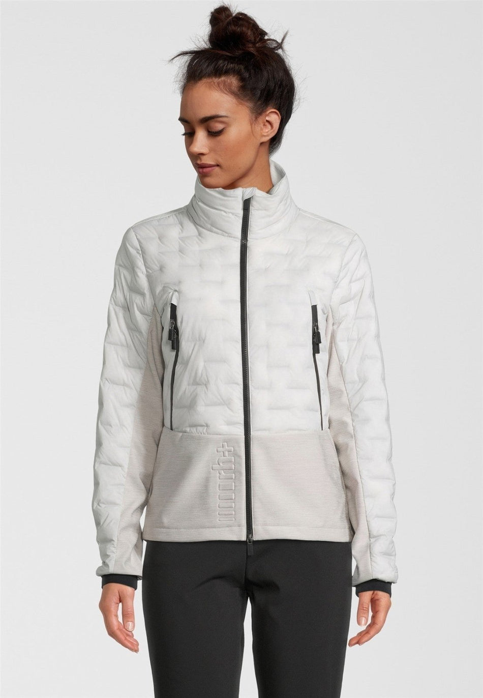 RH+ - 5 Elements Hybrid Bomber Isolationsjacke Damen - inuit white/light grey melange - RH - IZD2988 - 011 - XS - Sportbrands24