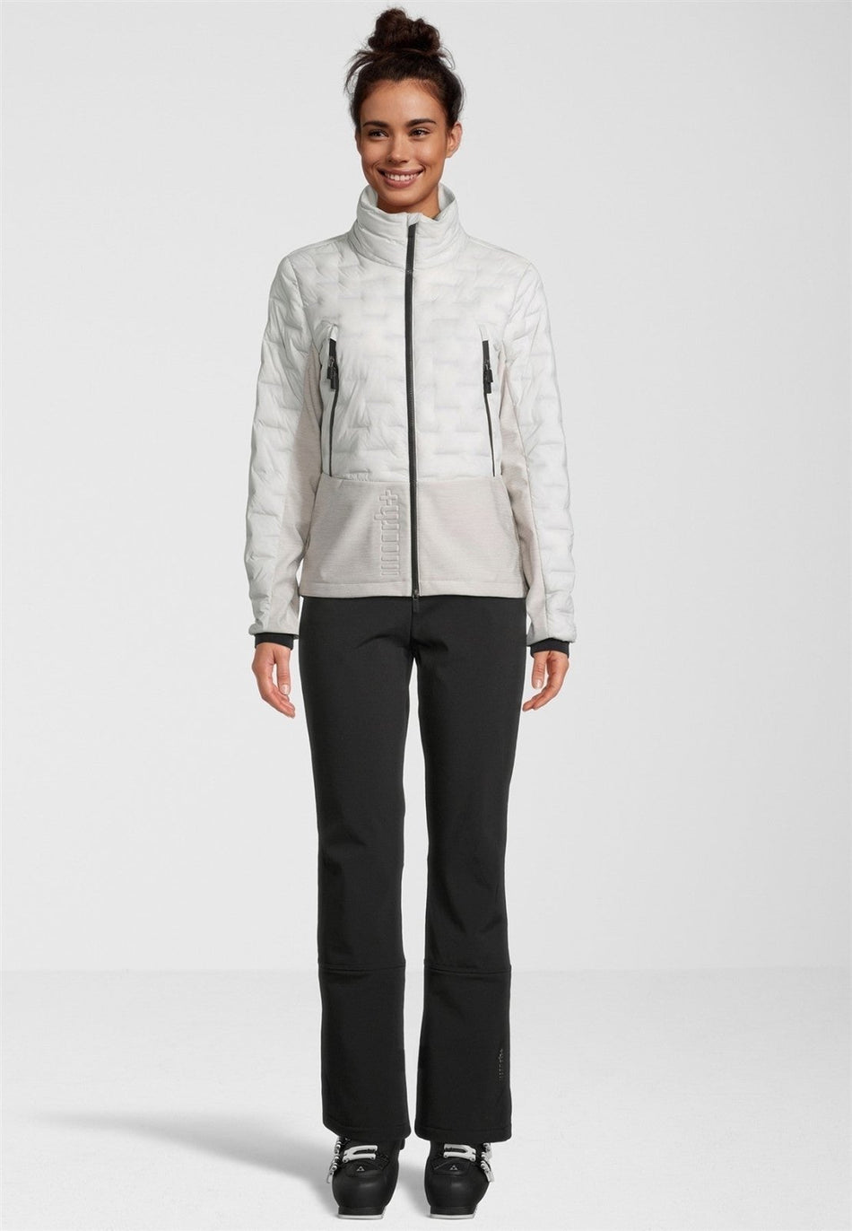 RH+ - 5 Elements Hybrid Bomber Isolationsjacke Damen - inuit white/light grey melange - RH - IZD2988 - 011 - XS - Sportbrands24