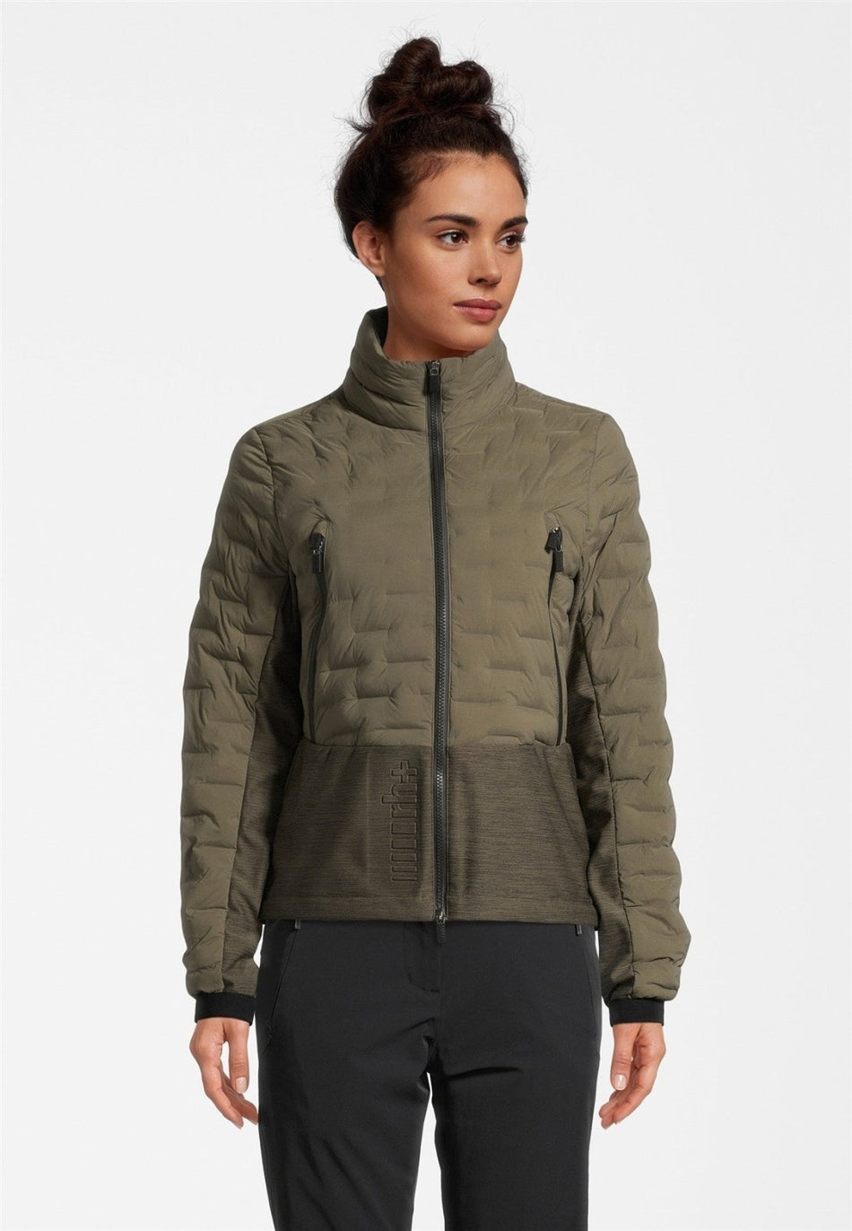 RH+ - 5 Elements Hybrid Bomber Isolationsjacke Damen - kaluga/kaki melange - RH - IZD2988 - 449 - XS - Sportbrands24