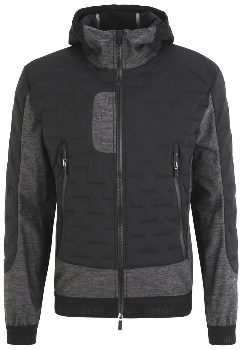 RH+ - 5 Elements Hybrid Hoody Isolationsjacke Herren - black/dark grey melange/kaluga - RH - IZU2959 - 983 - S - Sportbrands24