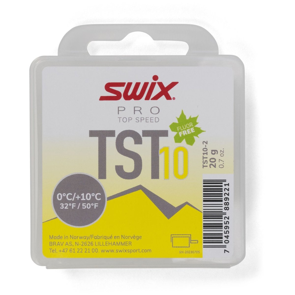 Swix - TS10 Turbo Turquoise, 0 °C/+10°C, 20g Gleitwachs - ts10 turbo yellow, 0°c/+10°c, 20g - SX-TST10-2 - Sportbrands24