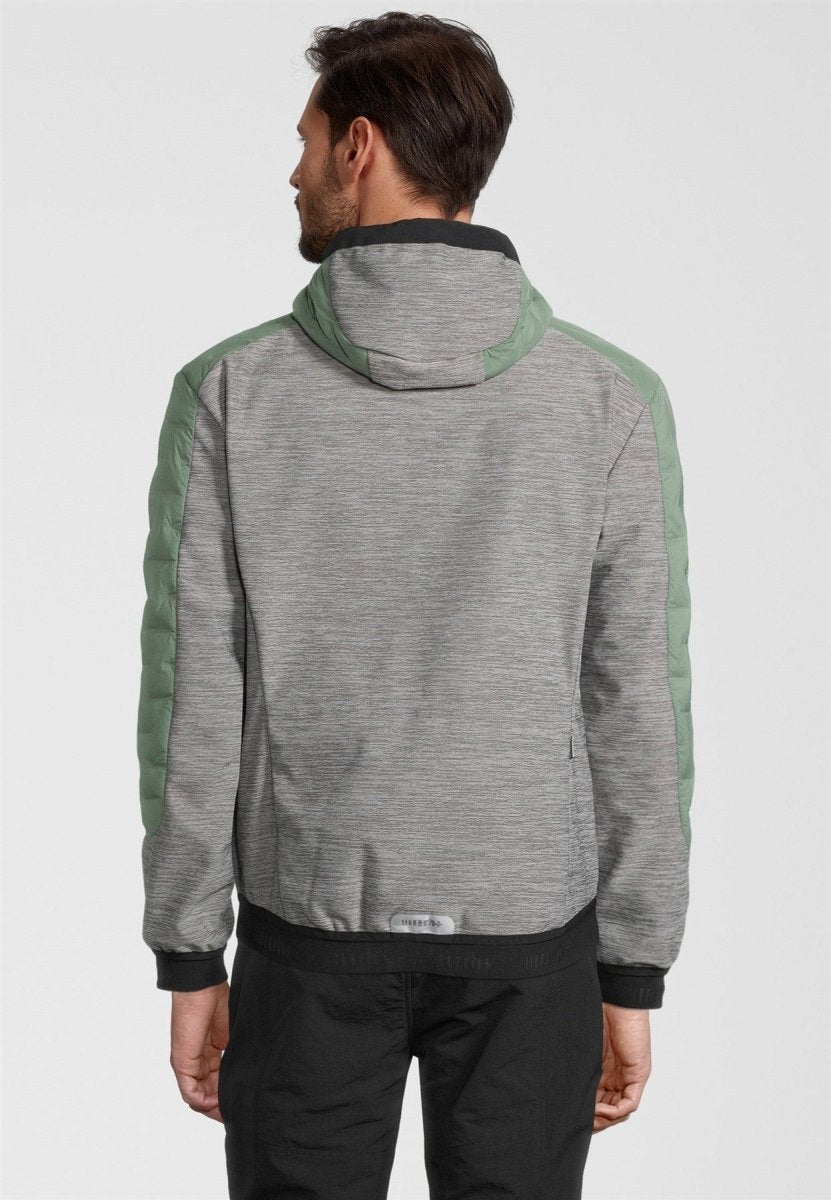RH+ - 5 Elements Hybrid Hoody Isolationsjacke Herren - ivy green/medium grey melange/metal blue - RH-IZU2959-296-S - Sportbrands24