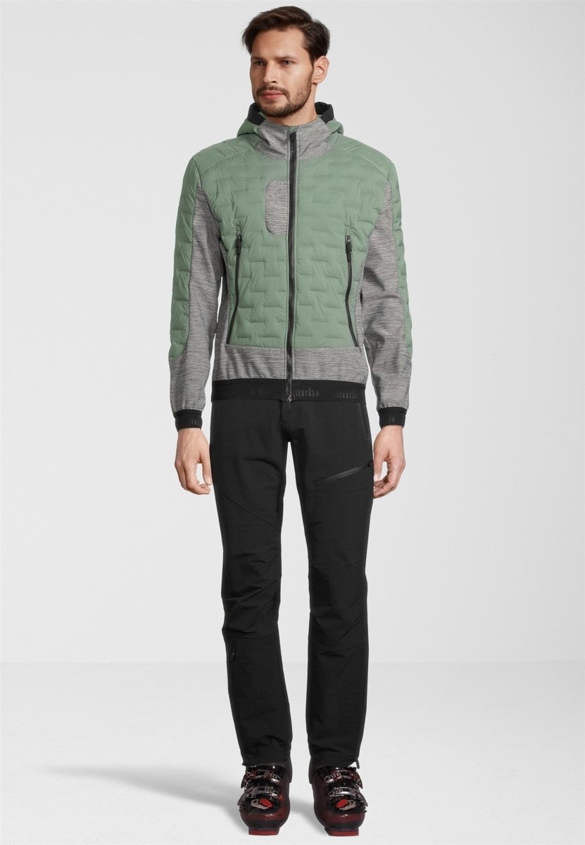 RH+ - 5 Elements Hybrid Hoody Isolationsjacke Herren - ivy green/medium grey melange/metal blue - RH-IZU2959-296-S - Sportbrands24