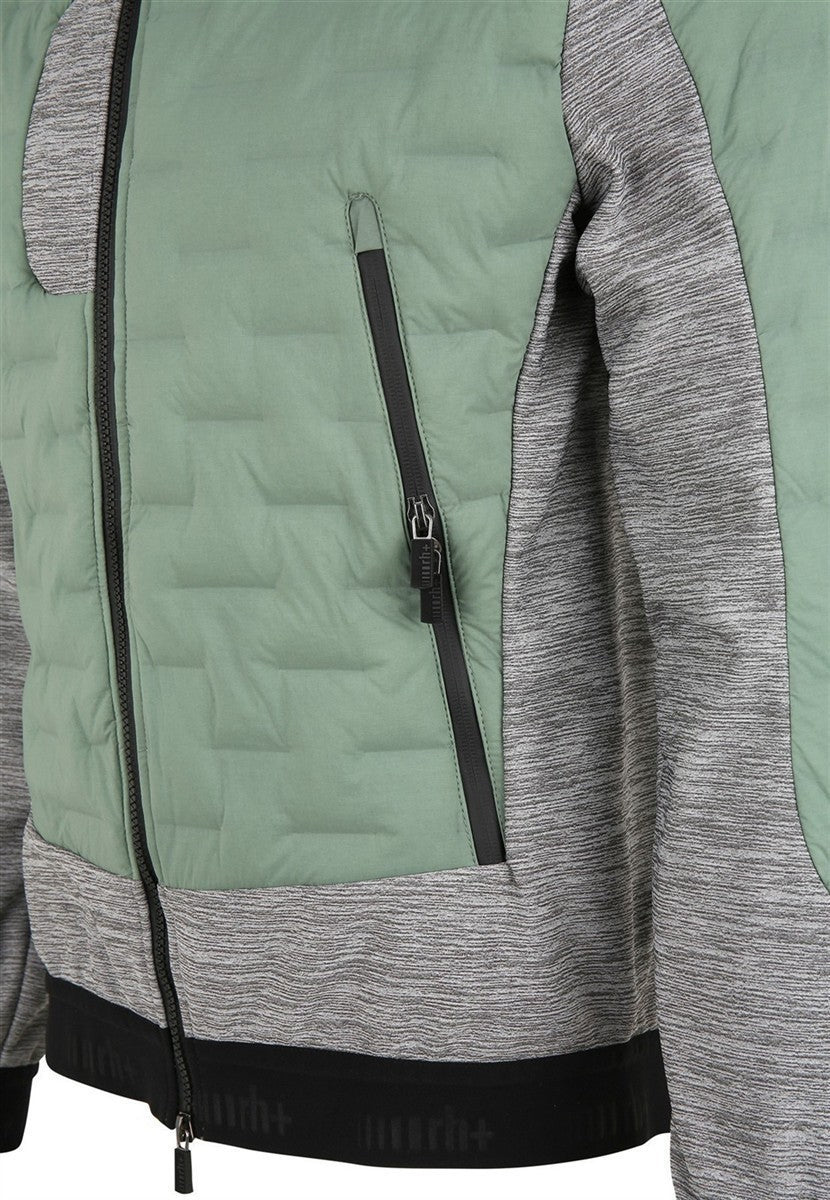 RH+ - 5 Elements Hybrid Hoody Isolationsjacke Herren - ivy green/medium grey melange/metal blue - RH-IZU2959-296-S - Sportbrands24