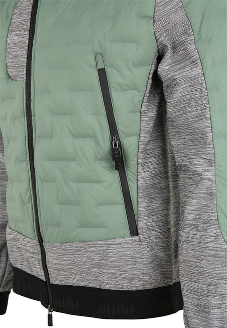 RH+ - 5 Elements Hybrid Hoody Isolationsjacke Herren - ivy green/medium grey melange/metal blue - RH-IZU2959-296-S - Sportbrands24