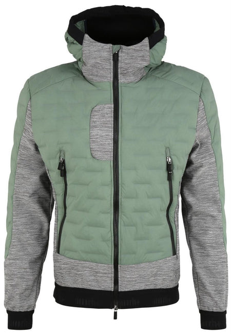 RH+ - 5 Elements Hybrid Hoody Isolationsjacke Herren - ivy green/medium grey melange/metal blue - RH-IZU2959-296-S - Sportbrands24
