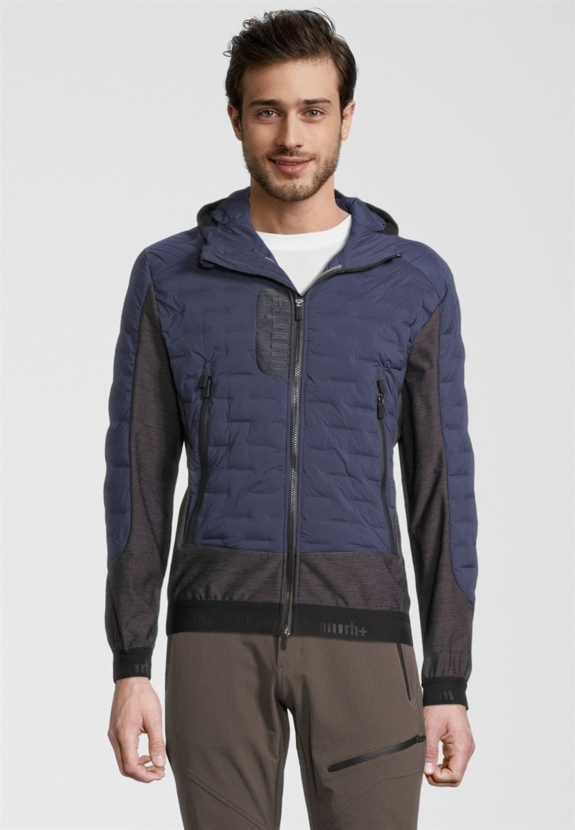 RH+ - 5 Elements Hybrid Hoody Isolationsjacke Herren - metal blue/dark grey melange/ivy green - RH-IZU2959-822-S - Sportbrands24