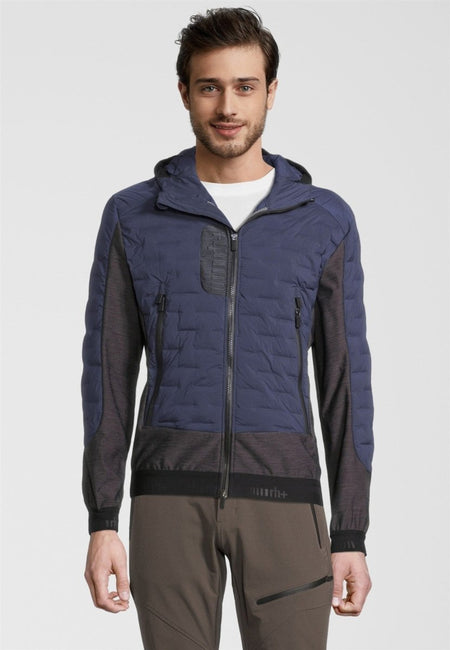 RH+ - 5 Elements Hybrid Hoody Isolationsjacke Herren - metal blue/dark grey melange/ivy green - RH-IZU2959-822-XXL - Sportbrands24