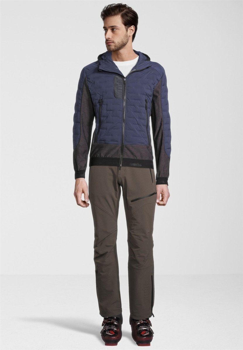 RH+ - 5 Elements Hybrid Hoody Isolationsjacke Herren - metal blue/dark grey melange/ivy green - RH-IZU2959-822-S - Sportbrands24