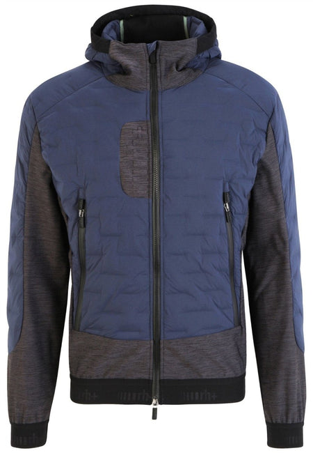 RH+ - 5 Elements Hybrid Hoody Isolationsjacke Herren - metal blue/dark grey melange/ivy green - RH-IZU2959-822-S - Sportbrands24