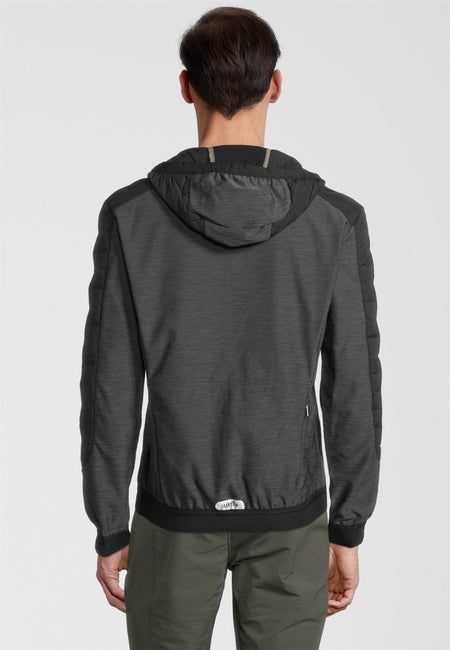 RH+ - 5 Elements Hybrid Hoody Isolationsjacke Herren - black/dark grey melange/kaluga - RH-IZU2959-983-S - Sportbrands24