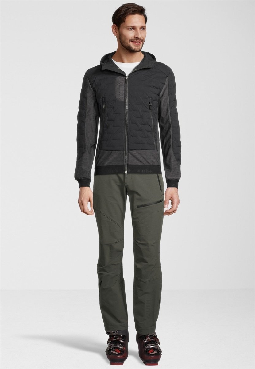 RH+ - 5 Elements Hybrid Hoody Isolationsjacke Herren - black/dark grey melange/kaluga - RH-IZU2959-983-S - Sportbrands24