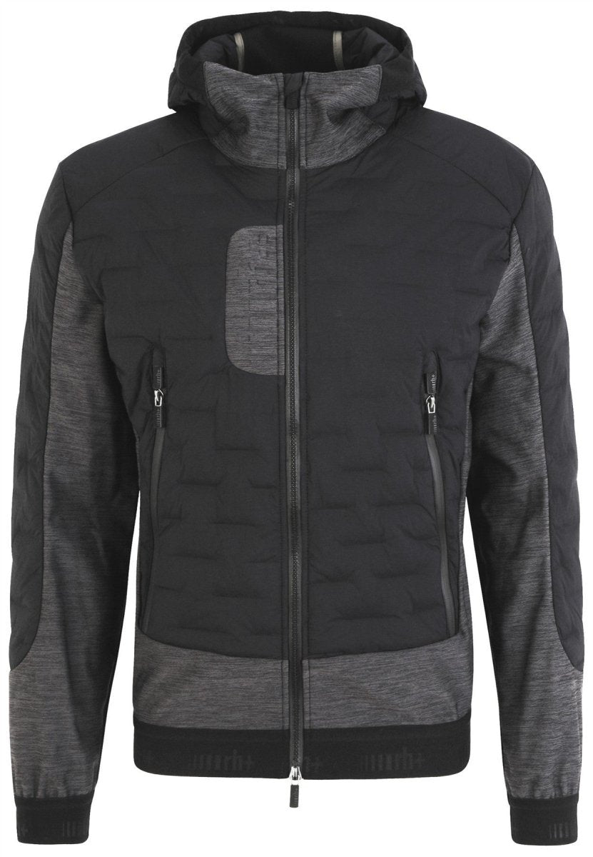 RH+ - 5 Elements Hybrid Hoody Isolationsjacke Herren - black/dark grey melange/kaluga - RH-IZU2959-983-S - Sportbrands24