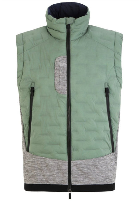 RH+ - 5 Elements Hybrid Weste Herren - ivy green/medium grey melange/metal blue - RH-IZU2963-296-S - Sportbrands24