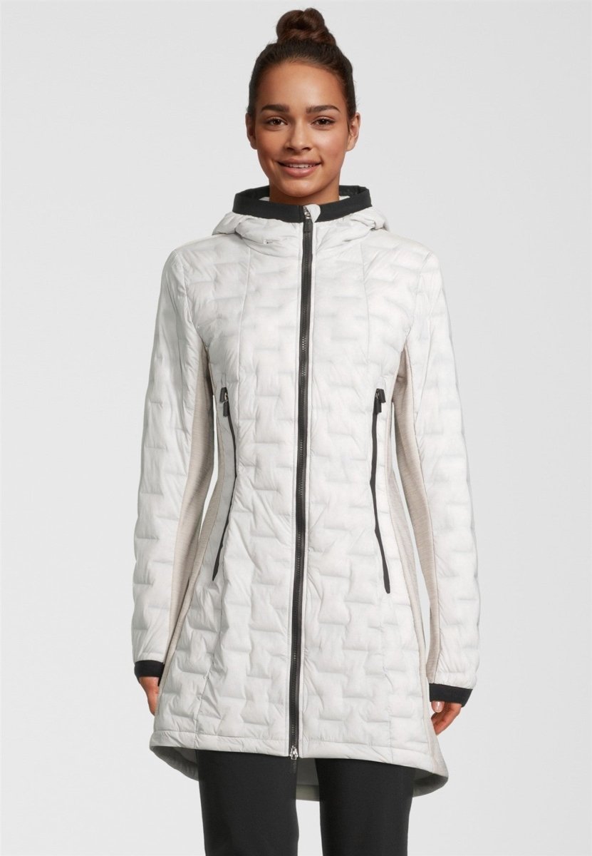 RH+ - 5 Elements Hybrid 3/4 Hoody Isolationsjacke Damen - inuit white/light grey melange - RH-IZD2989-011-XS - Sportbrands24