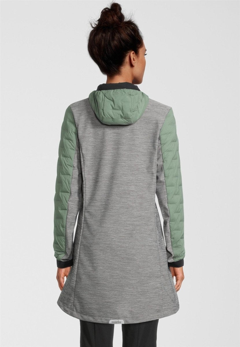 RH+ - 5 Elements Hybrid 3/4 Hoody Isolationsjacke Damen - ivy green/medium grey melange - RH-IZD2989-574-XS - Sportbrands24